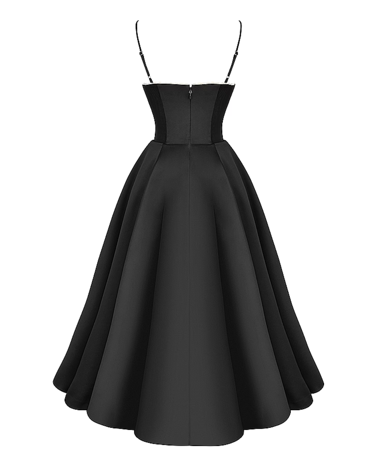 Damen Midikleid mit Herz-Ausschnitt und ausgestelltem Rock - weitere Ansicht
