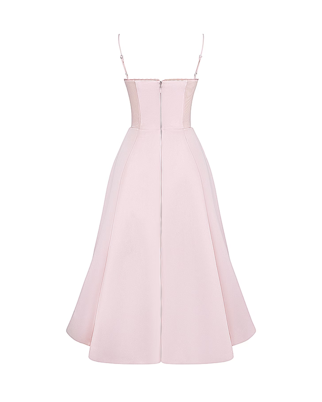 Damen Midikleid mit Herz-Ausschnitt und ausgestelltem Rock - weitere Ansicht