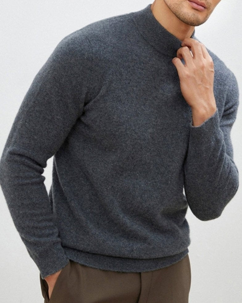 Bayer Modehaus - Herren Feinstrick-Pullover mit Stehkragen, lange Ärmel - Produktbild 6