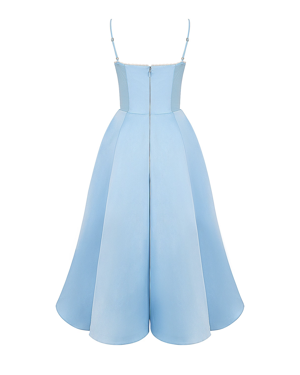 Damen Midikleid mit Herz-Ausschnitt und ausgestelltem Rock - weitere Ansicht