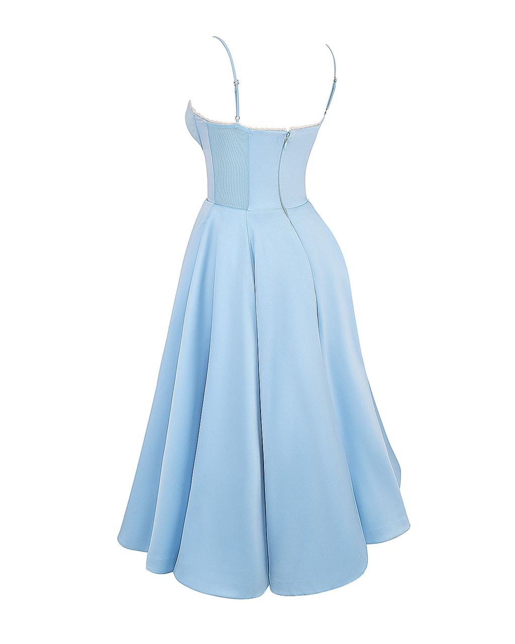 Damen Midikleid mit Herz-Ausschnitt und ausgestelltem Rock - weitere Ansicht