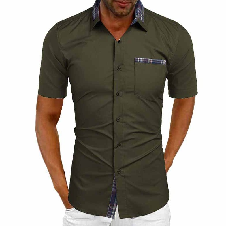 Poloshirt Herren mit Kontrastbesatz und Brusttasche, Regular Fit