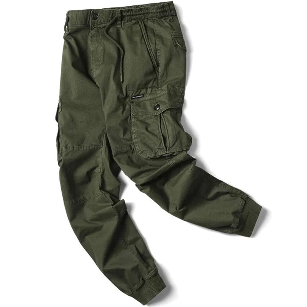 Cargohose Herren in Twilloptik mit schmal zulaufender Passform