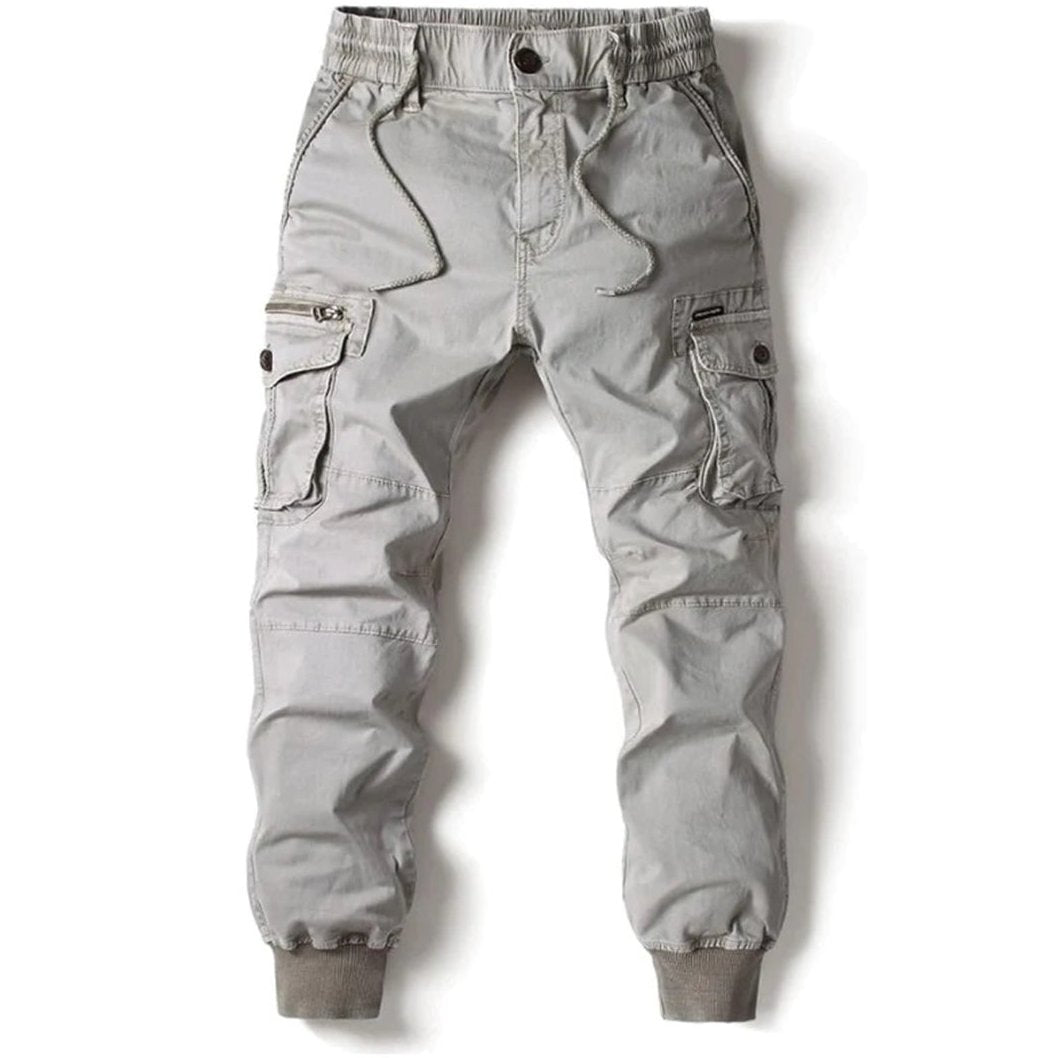 Cargohose Herren in Twilloptik mit schmal zulaufender Passform
