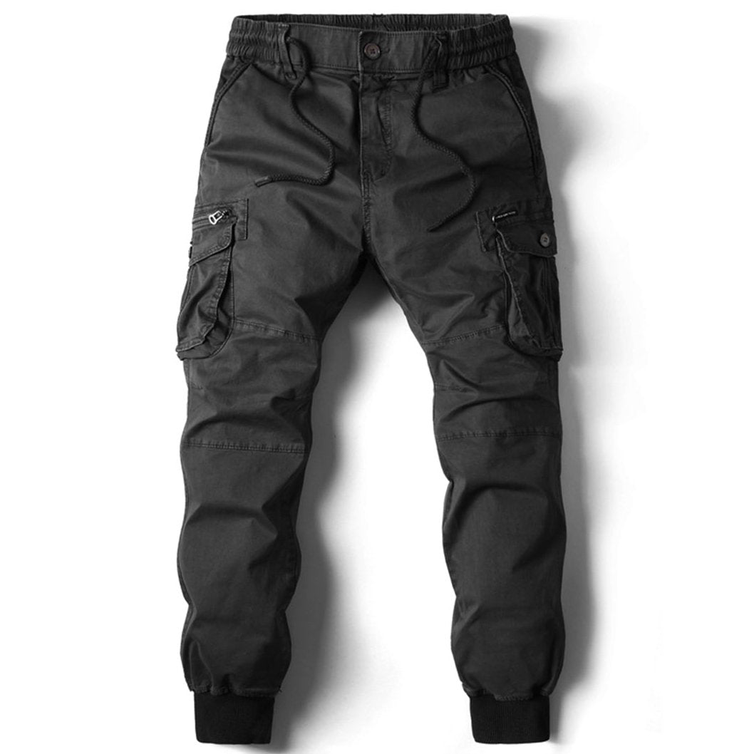 Cargohose Herren in Twilloptik mit schmal zulaufender Passform