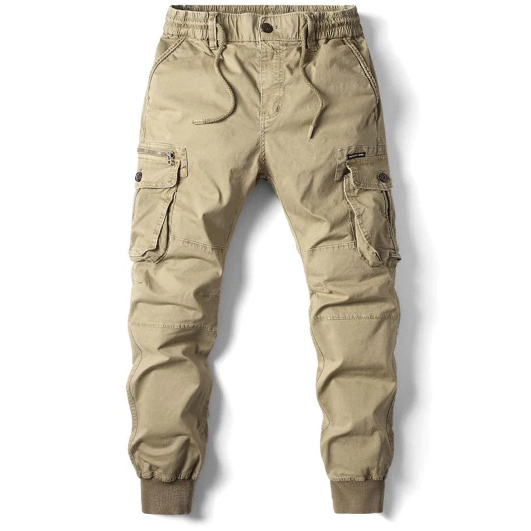 Cargohose Herren in Twilloptik mit schmal zulaufender Passform