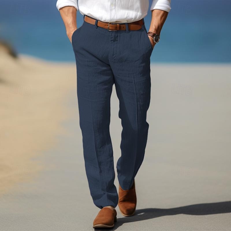 Herren Stoffhose mit Bügelfalte, Marineblau