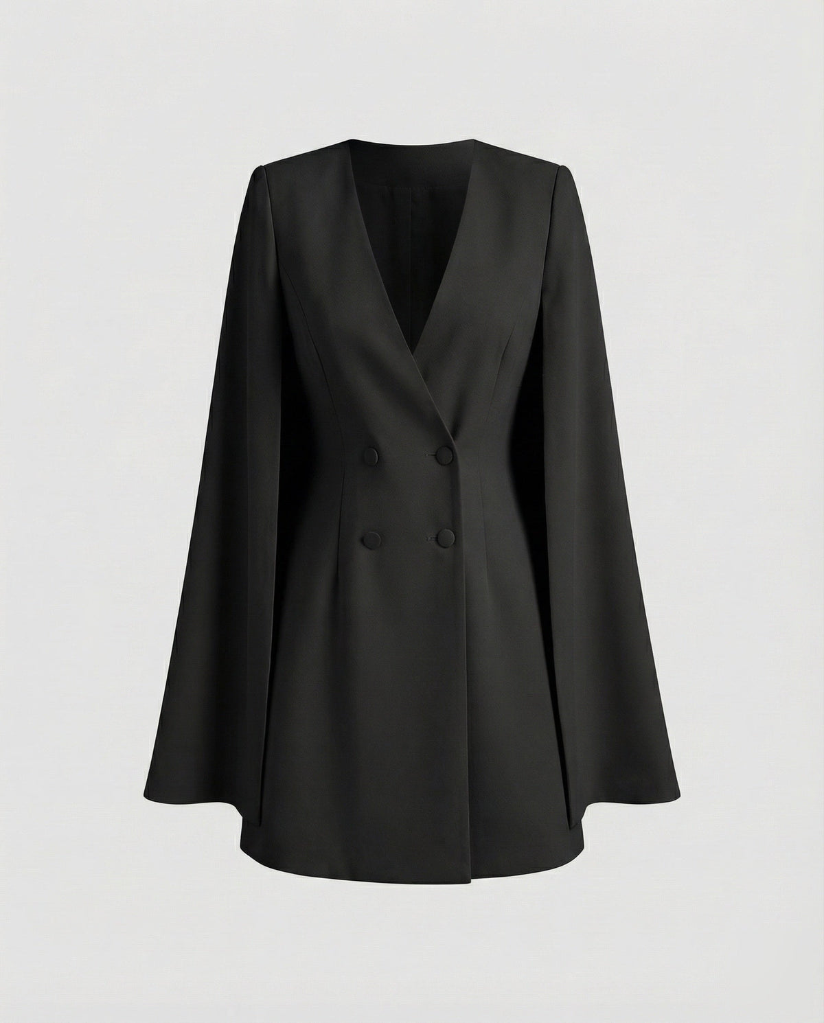 Blazerkleid mit Cape-Ärmeln und V-Ausschnitt für Damen