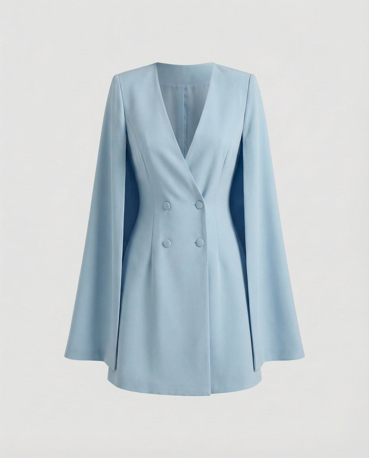 Blazerkleid mit Cape-Ärmeln und V-Ausschnitt für Damen