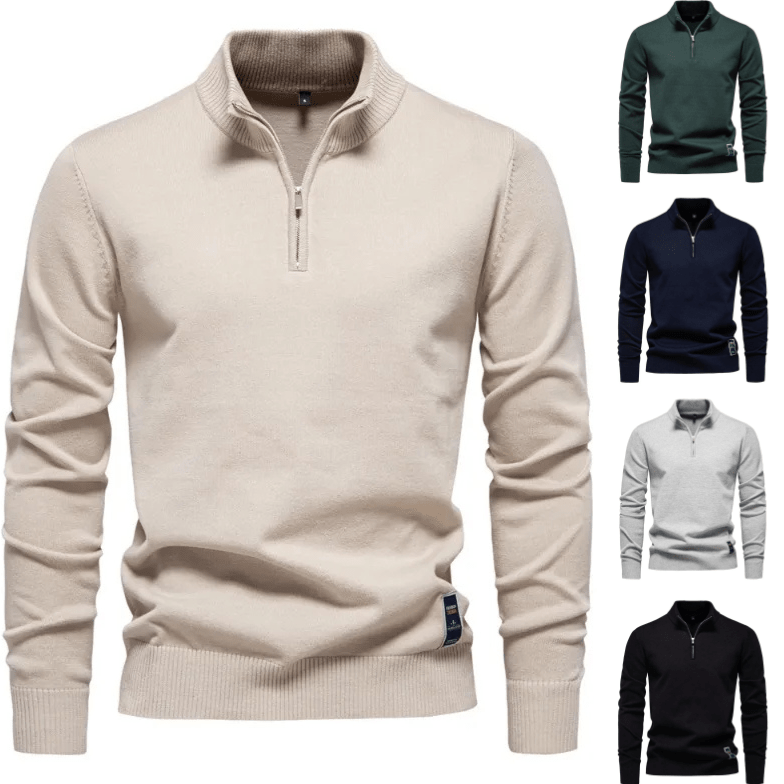 Bayer Modehaus - Herren Pullover mit Troyer-Kragen und Reißverschluss, Feinstrick - Produktbild 17