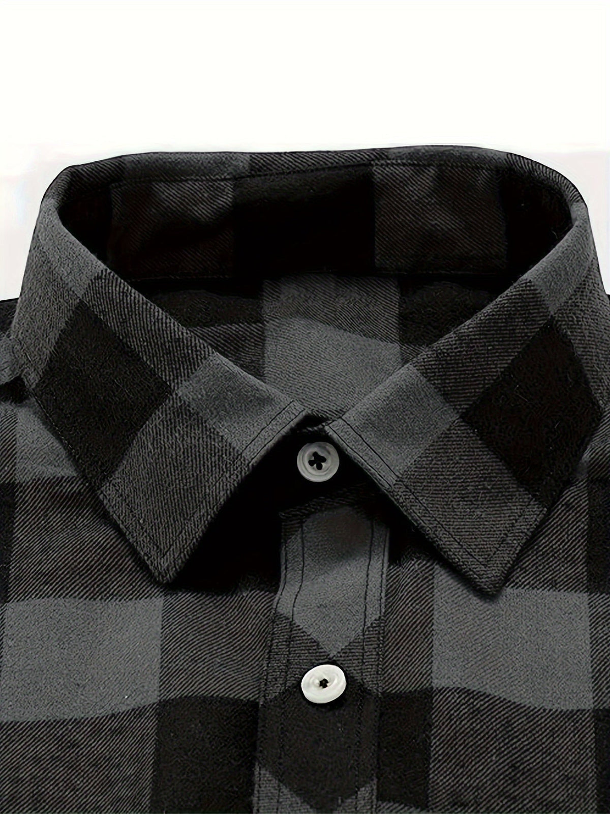Flanellhemd mit Blockkaro und Brusttaschen für Herren