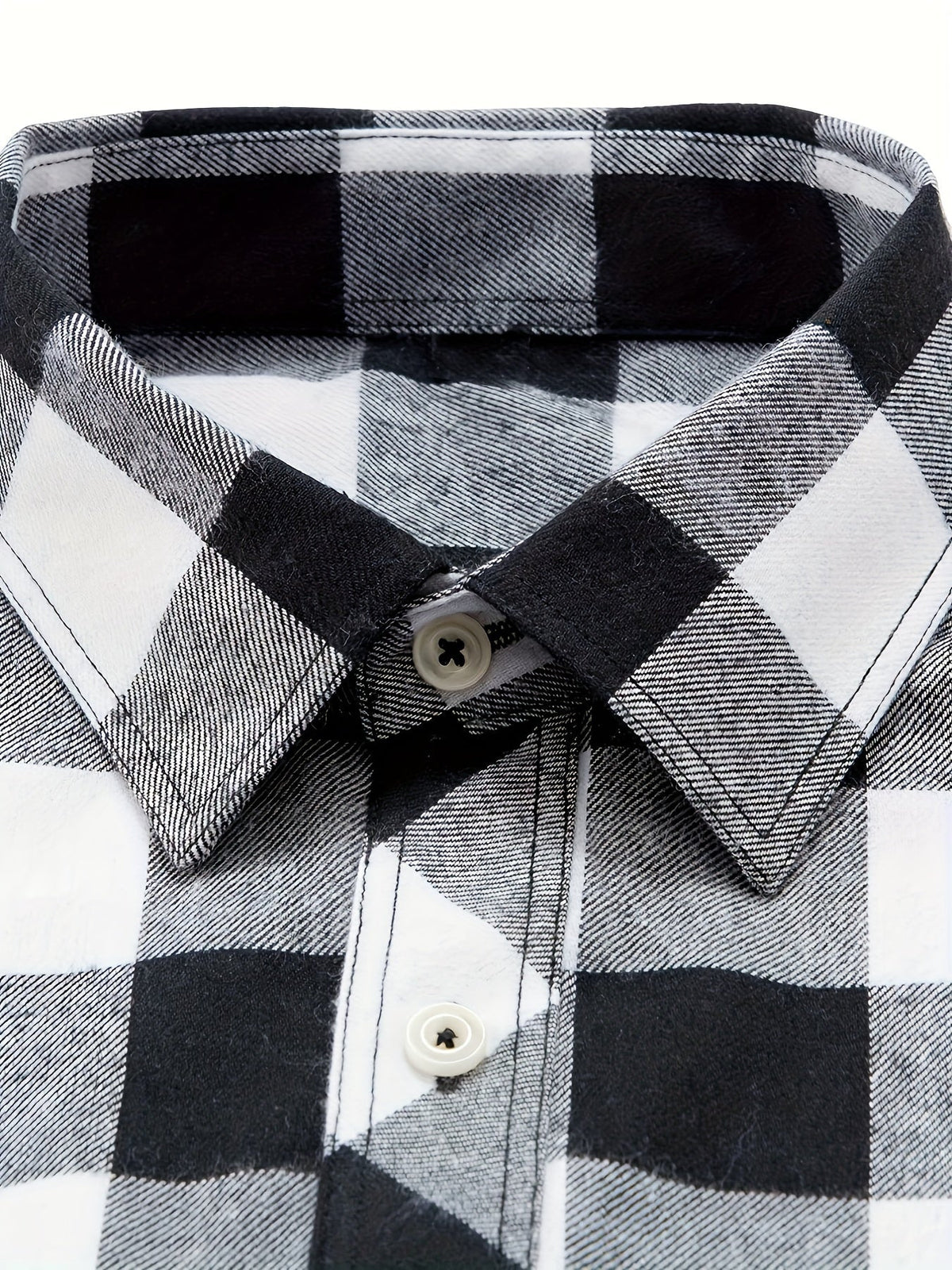 Flanellhemd mit Blockkaro und Brusttaschen für Herren