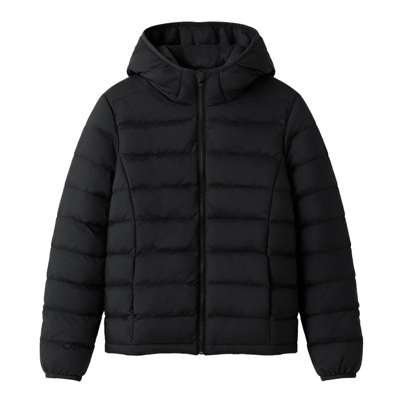 Jacke mit Wattierung, Kapuze und Reißverschluss für Damen in Schwarz - Ansicht 2