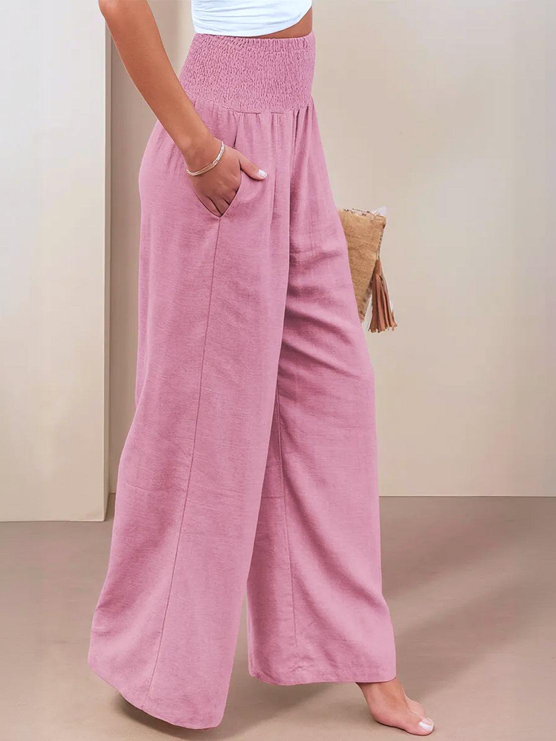 Damen Palazzohose mit Smokbund und weitem Bein - weitere Ansicht