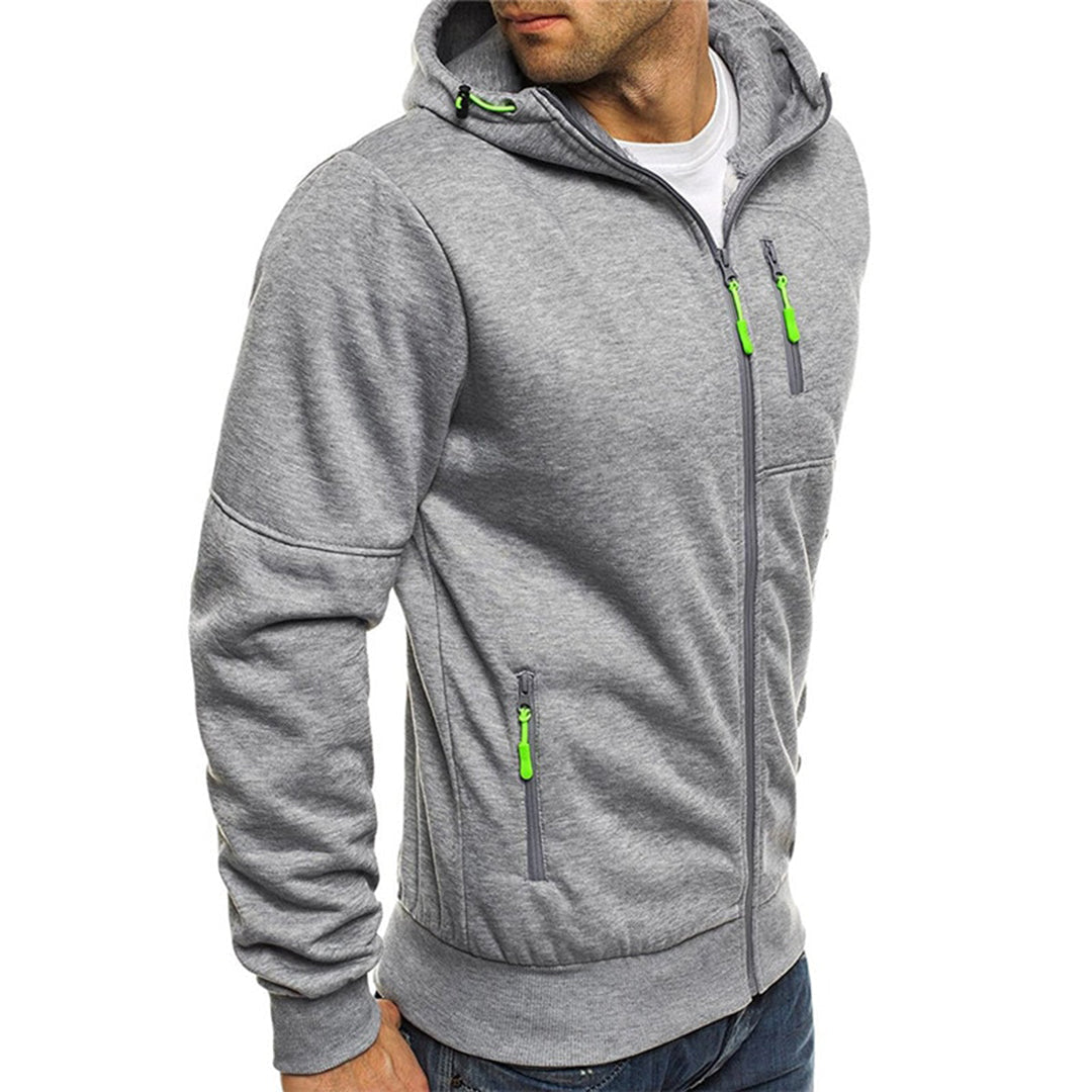 Hoodie mit durchgehendem Zipper und Kapuze für Herren - Ansicht 9