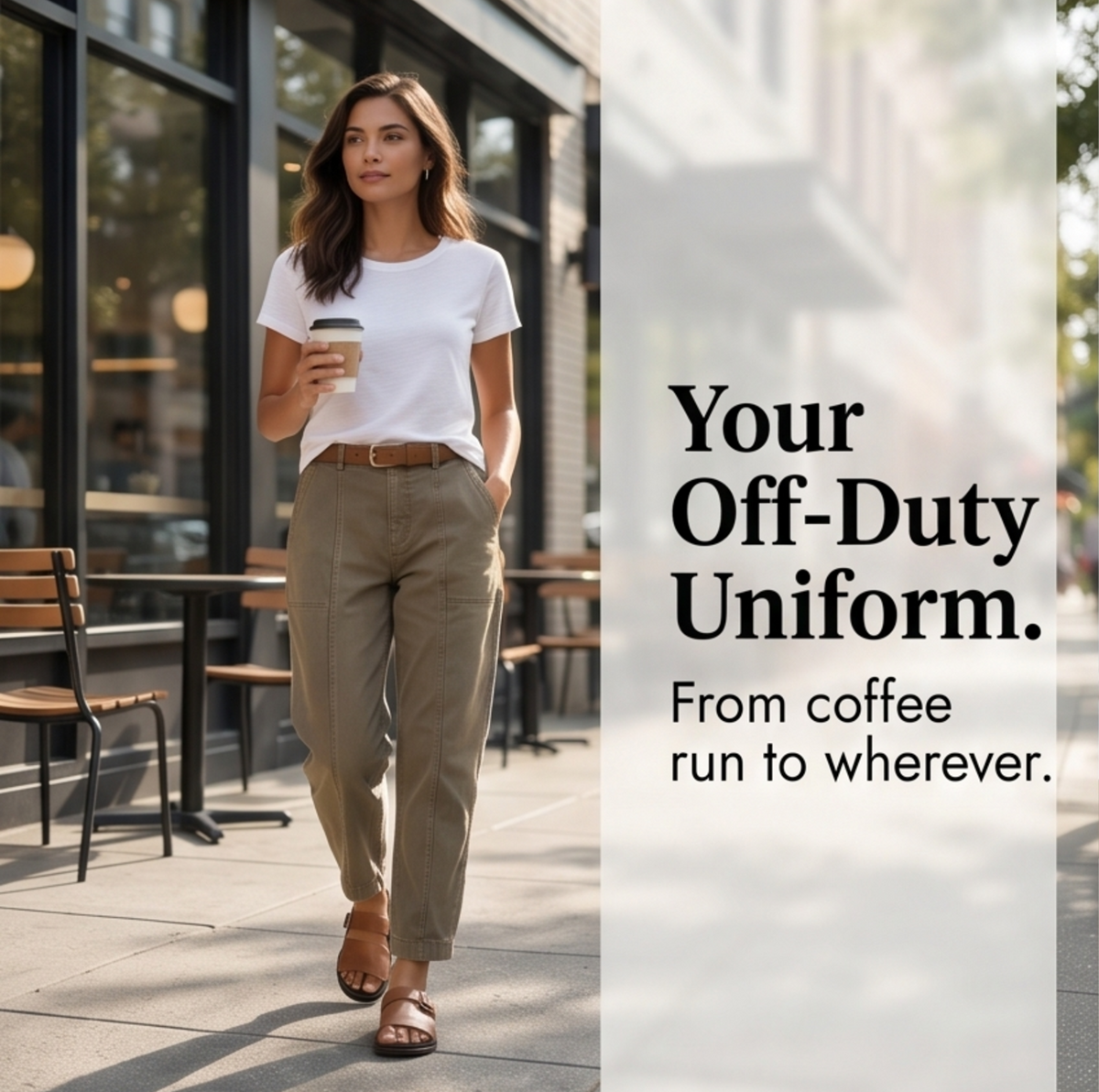 Hose mit hohem Bund und schmalem Bein für Damen