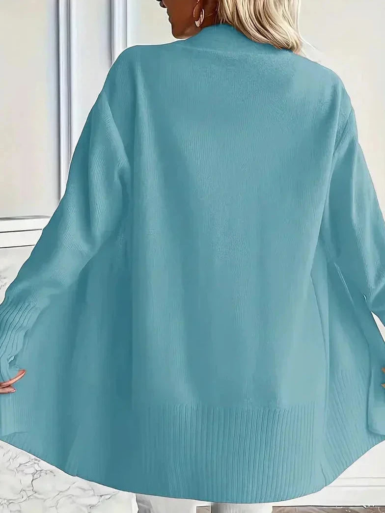 Bayer Modehaus - Damen Longcardigan mit Dolman-Ärmeln und Rippbündchen - Produktbild 8