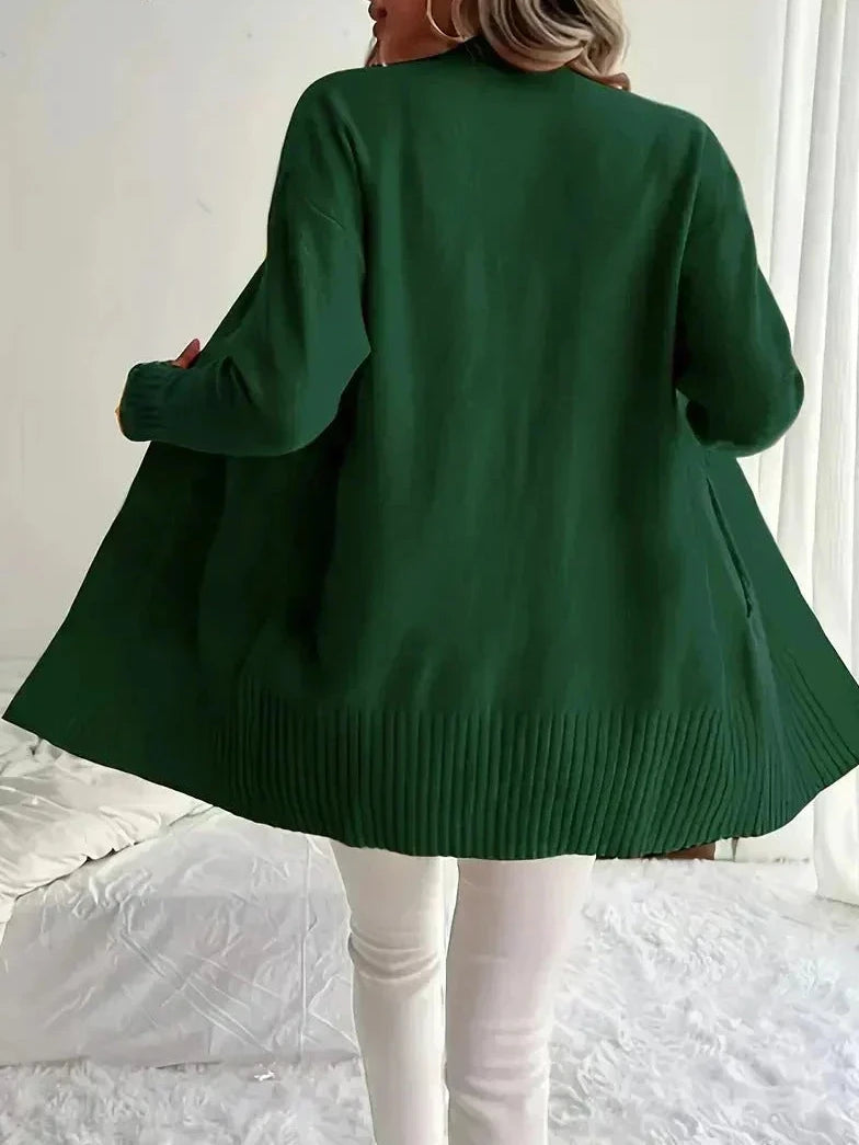 Bayer Modehaus - Damen Longcardigan mit Dolman-Ärmeln und Rippbündchen - Produktbild 10