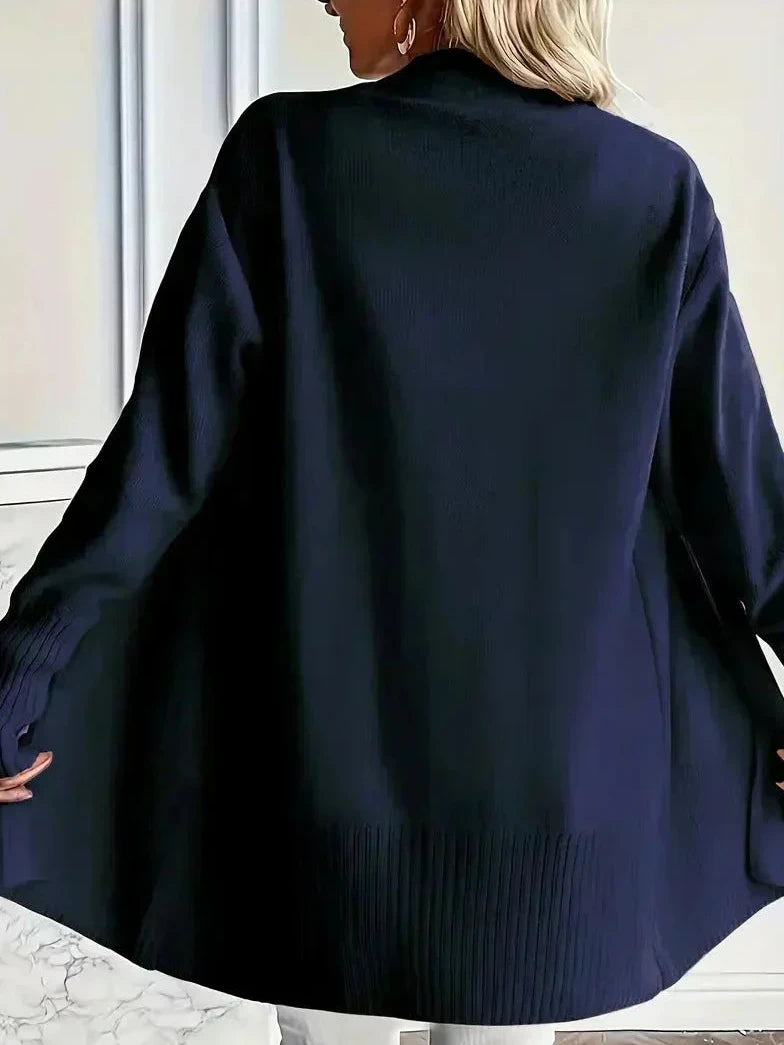 Bayer Modehaus - Damen Longcardigan mit Dolman-Ärmeln und Rippbündchen - Produktbild 6