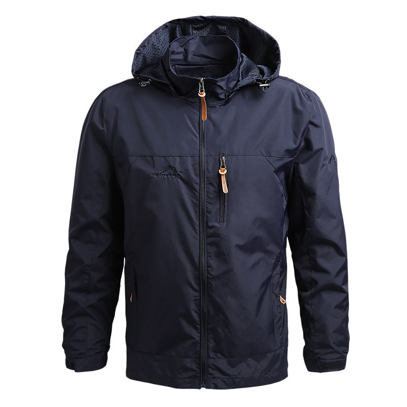 Jacke mit Kapuze und Stehkragen für Herren