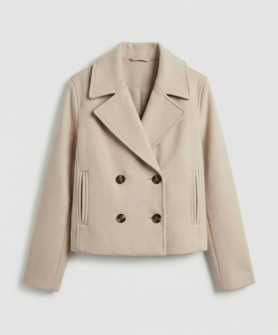 Jacke mit Kurzschnitt und Reverskragen für Damen