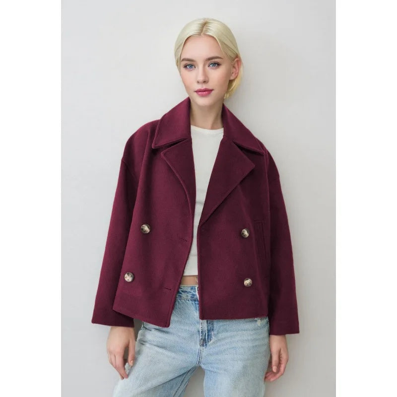 Jacke mit Kurzschnitt und Reverskragen für Damen