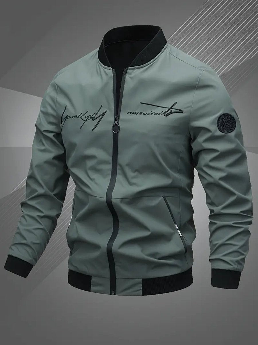 Jacken Herren Bomberjacke aus Polyester mit Baseball-Kragen