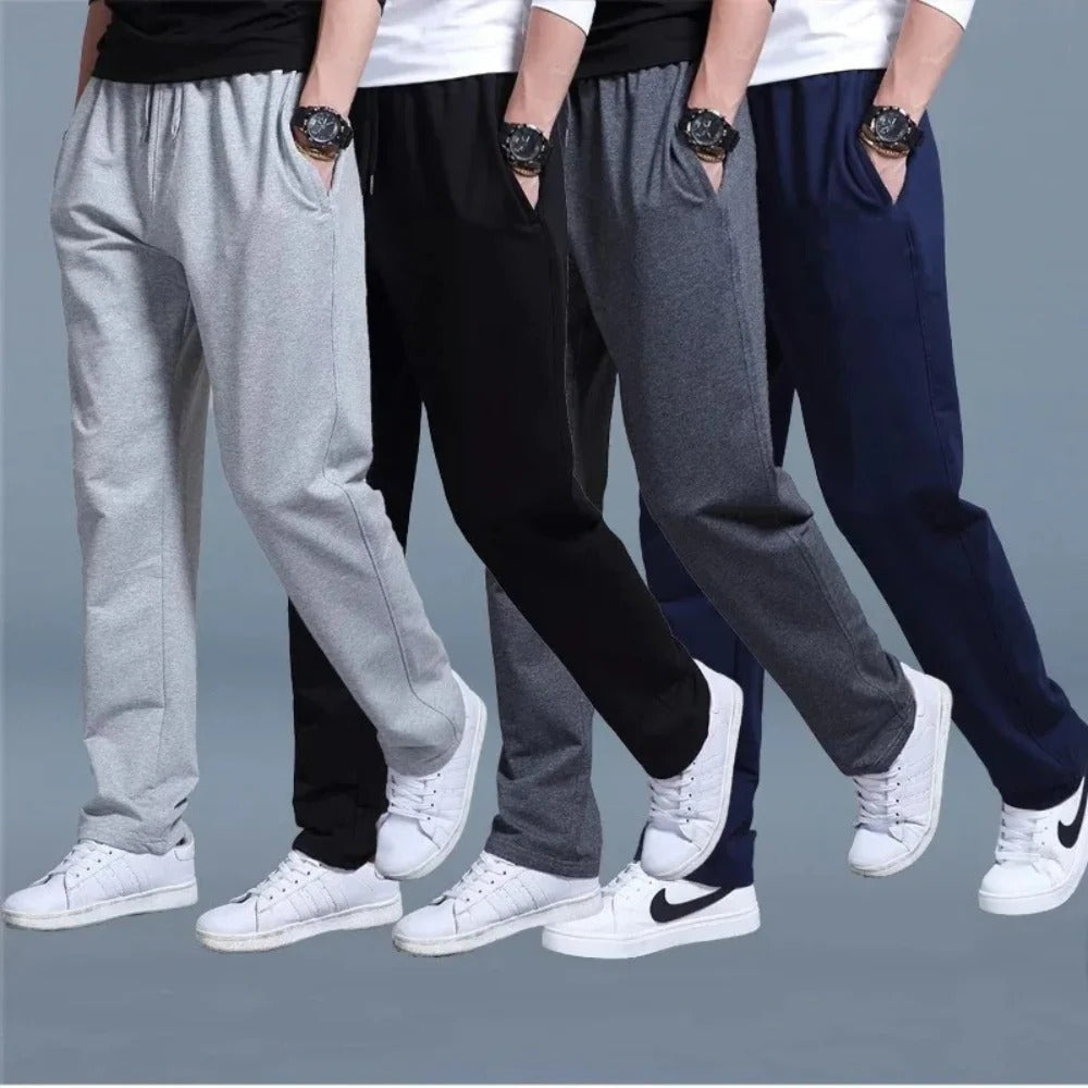 Jogging Hosen Herren mit Kordelzug, Seitentaschen und geradem Schnitt