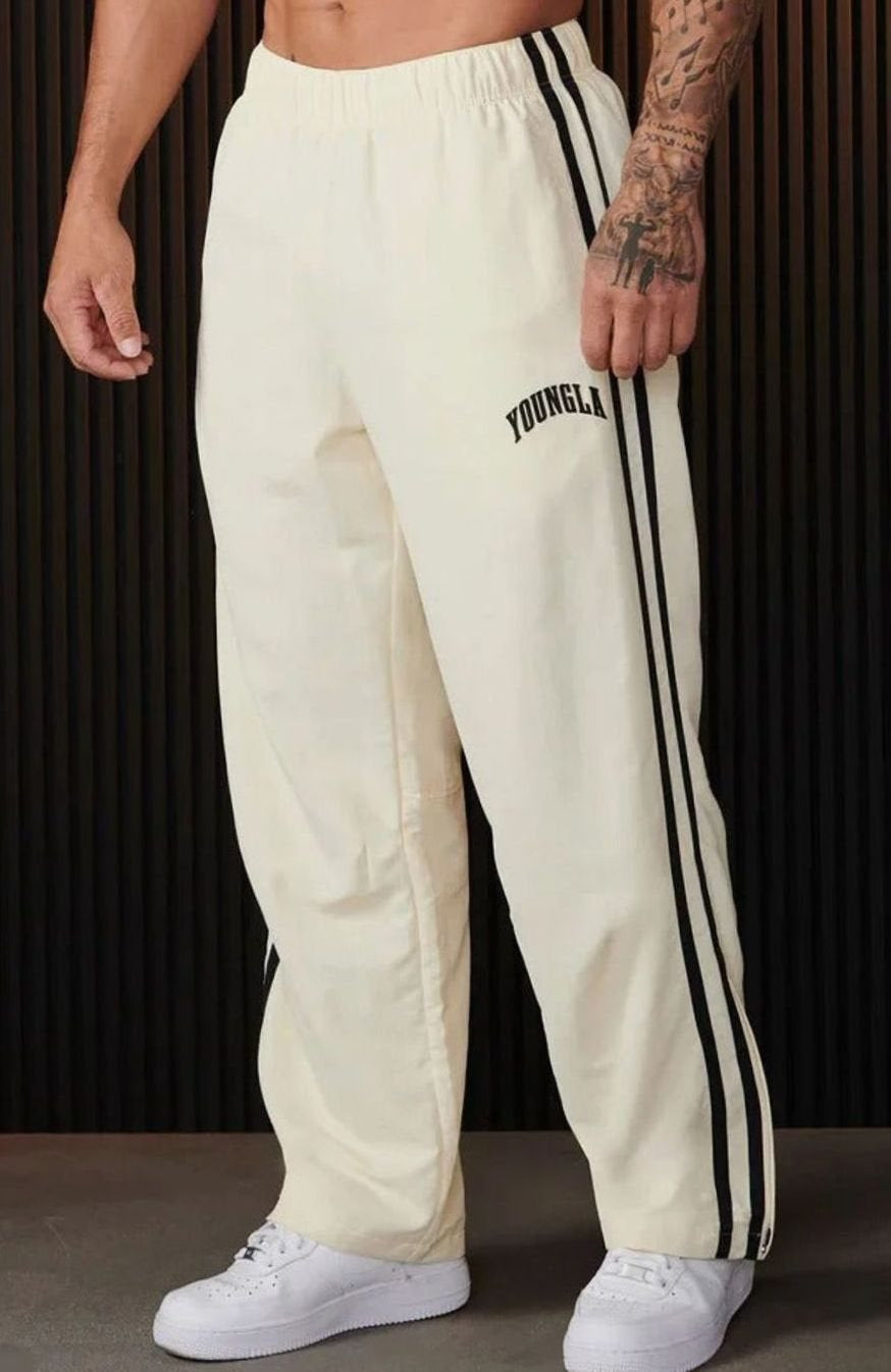 Jogging Hosen Herren mit Streifen, Seitentaschen und elastischem Bund