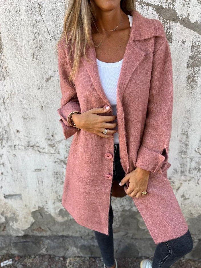 Bayer Modehaus - Damen Langer Mantel mit Reverskragen und Knopfleiste - Produktbild 3