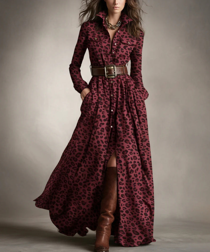 Kleid mit asymmetrischem Saum und Umlegekragen für Damen