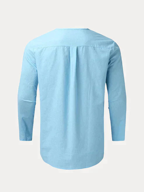 Loungewear Herren Zweiteiler mit V-Ausschnitt und lockerer Passform