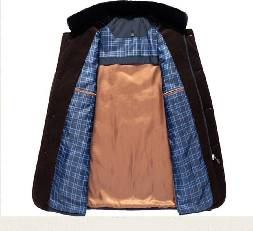 Kurze Steppjacke mit hohem Kragen und großen Taschen für Herren - Ansicht 5