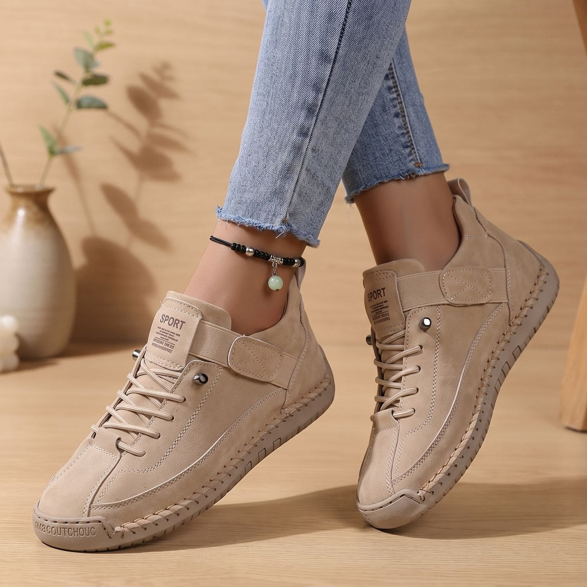 Orthopädische Schuhe Damen leicht mit breiter Zehenbox, Sneaker