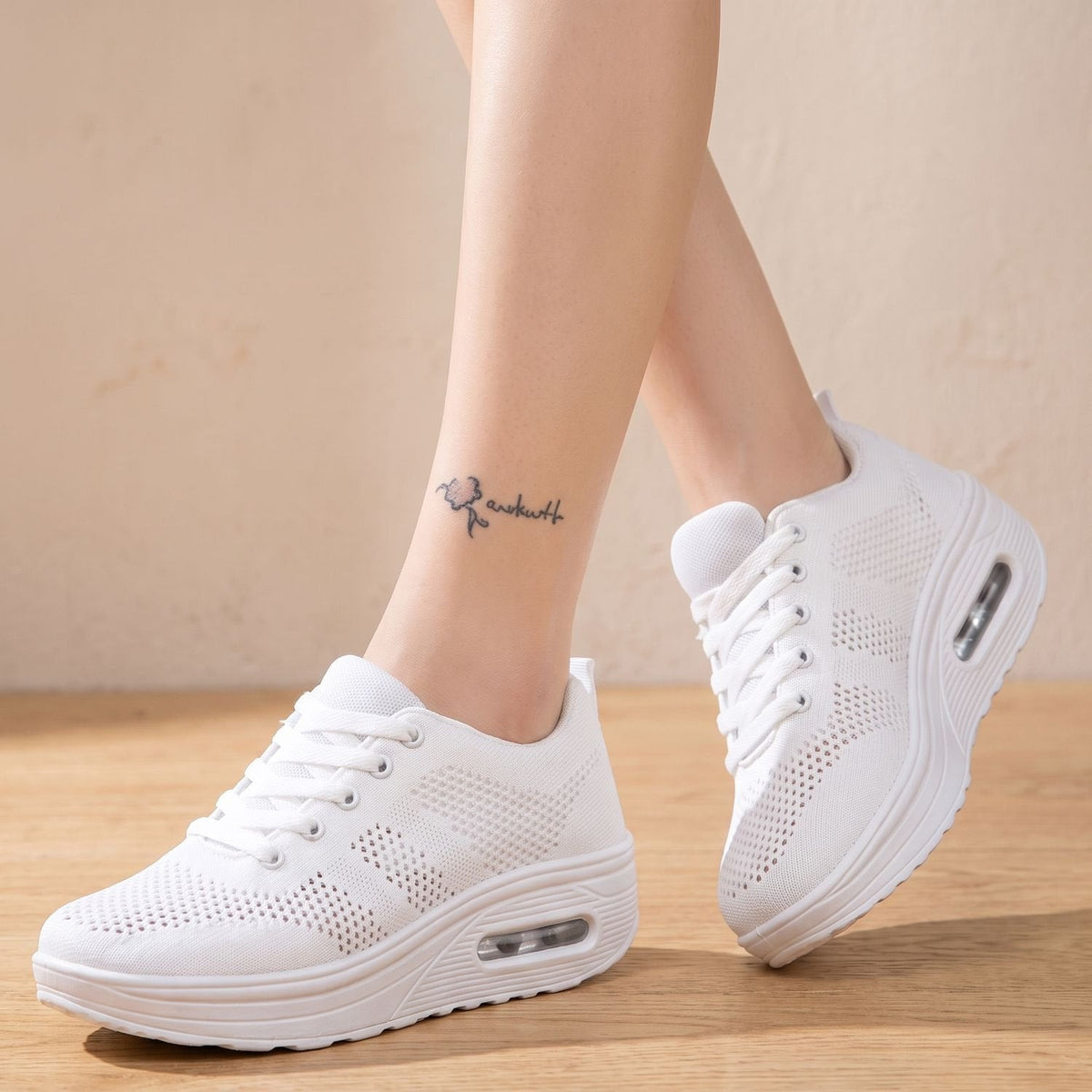 Orthopädische Schuhe Damen leicht mit Luftpolster, atmungsaktive Sneaker