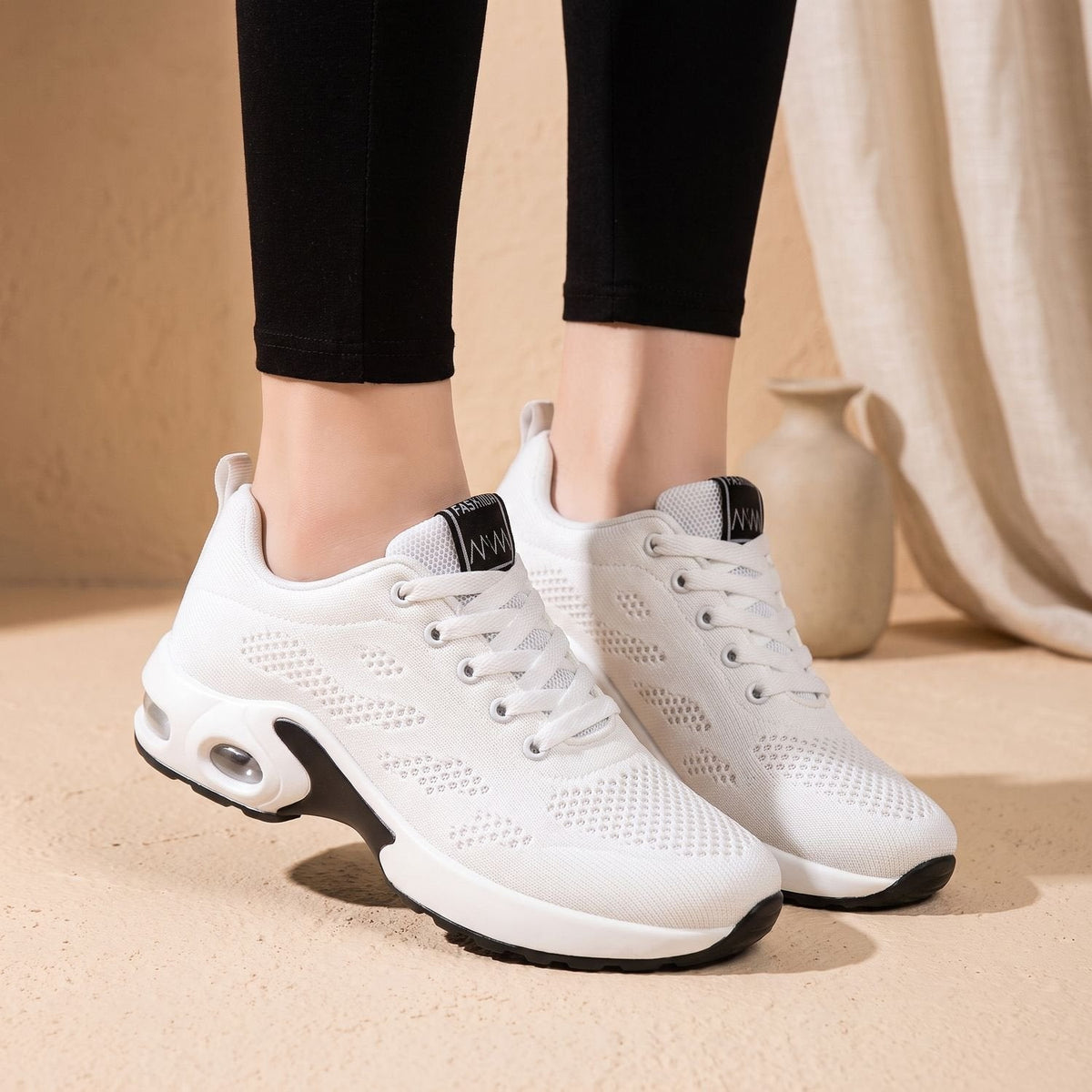 Orthopädische Schuhe Damen mit Luftkissen-Plateausohle, breite Sneaker