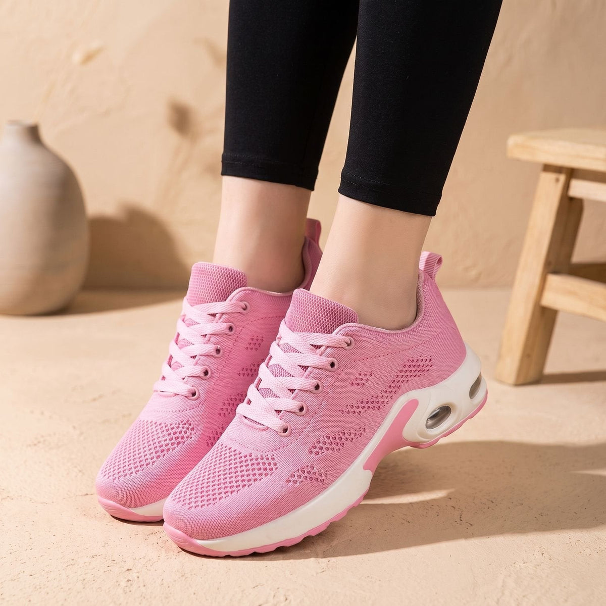 Orthopädische Schuhe Damen mit Luftkissen-Plateausohle, breite Sneaker