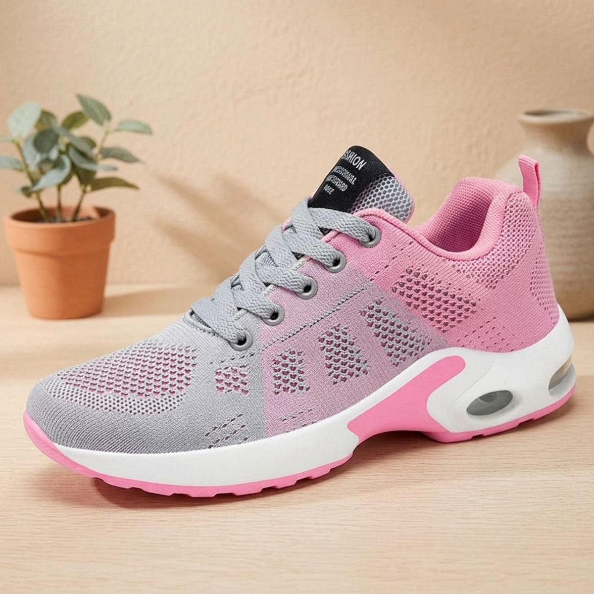 Orthopädische Schuhe Damen mit Luftkissen-Plateausohle, breite Sneaker