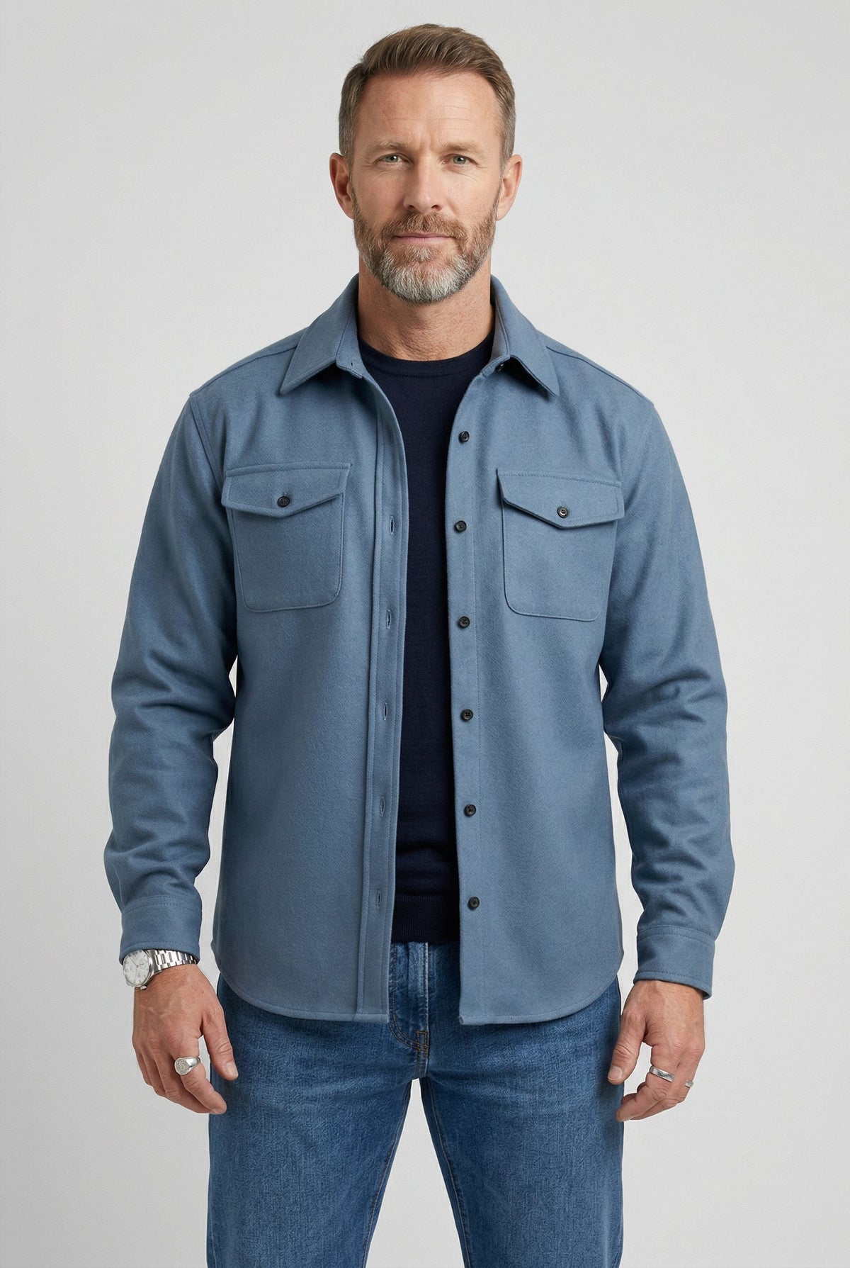 Overshirt mit Brusttaschen und Knopfleiste für Herren