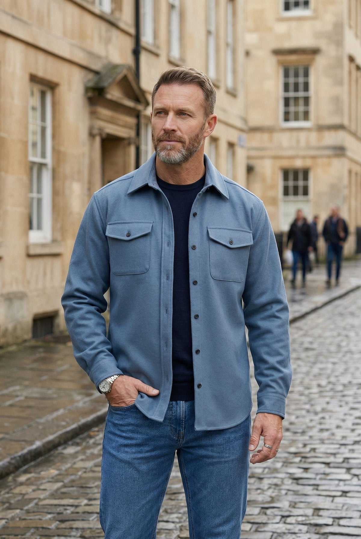 Overshirt mit Brusttaschen und Knopfleiste für Herren