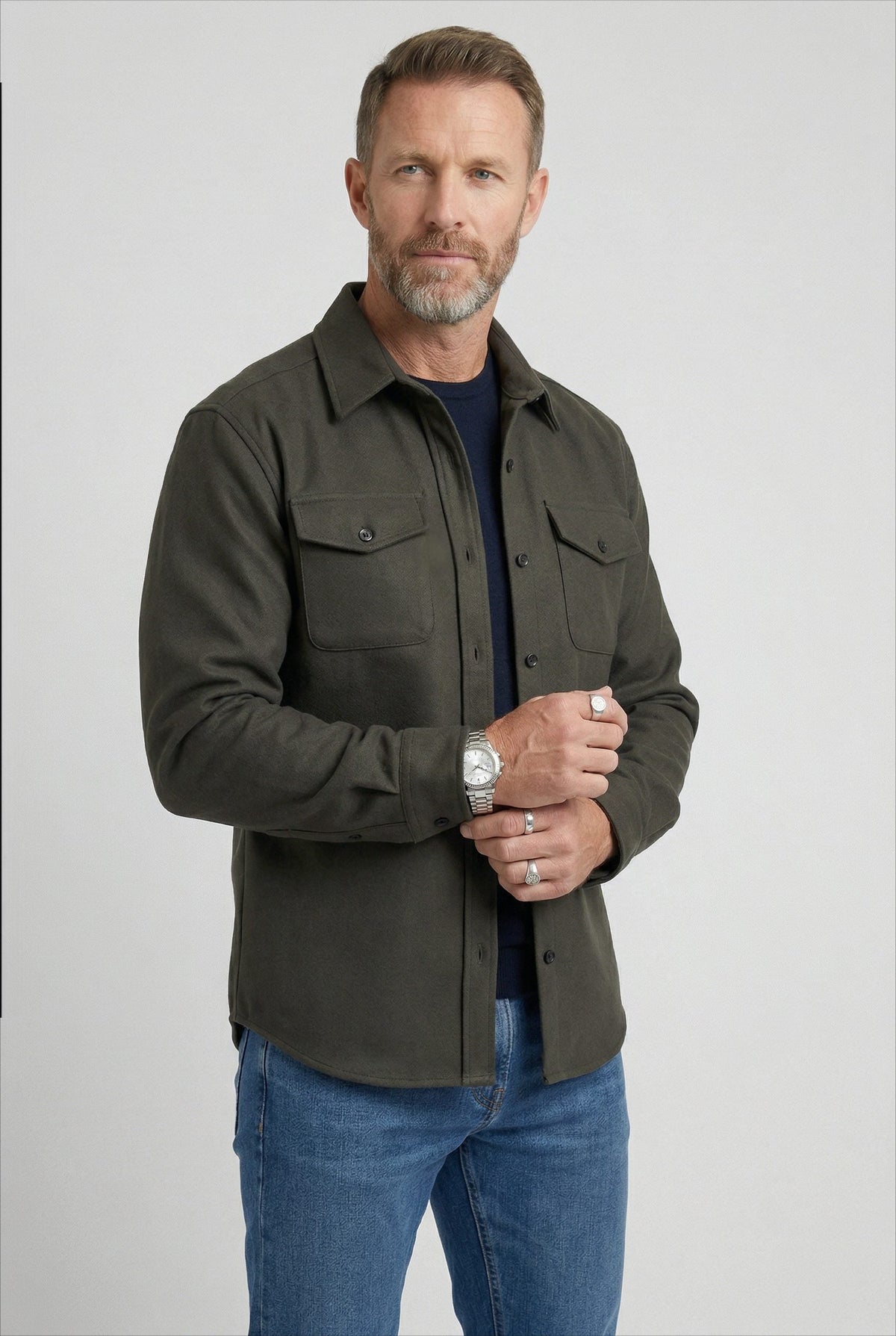 Overshirt mit Brusttaschen und Knopfleiste für Herren