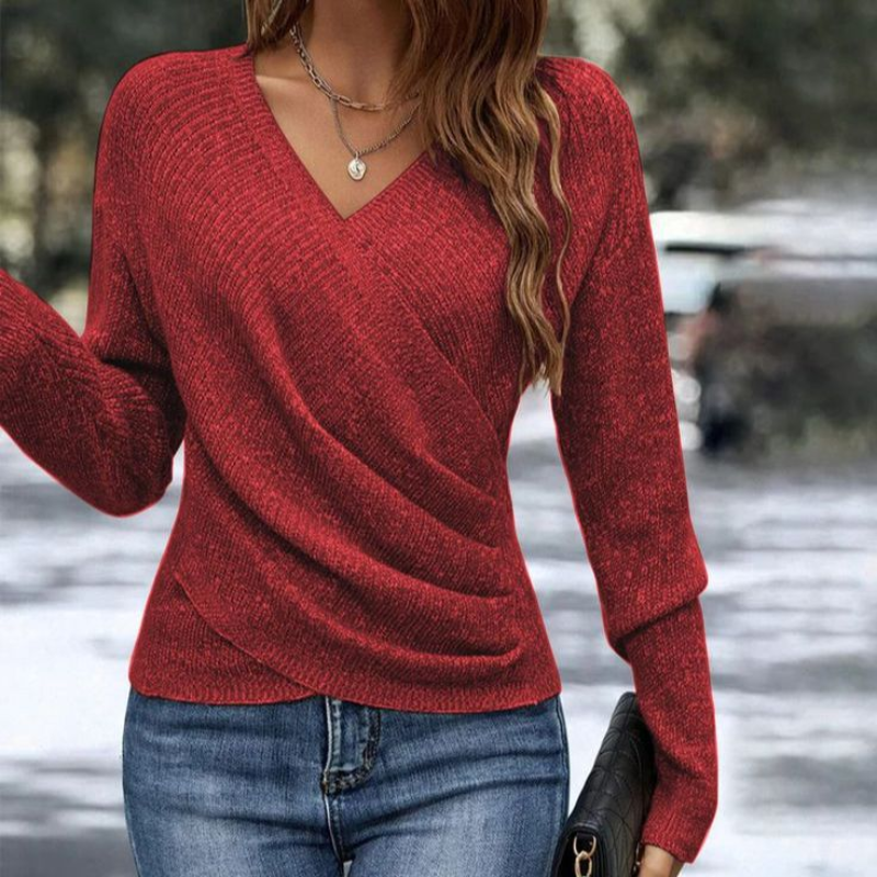 Pullis Damen mit elegantem V-Ausschnitt für den Lagenlook