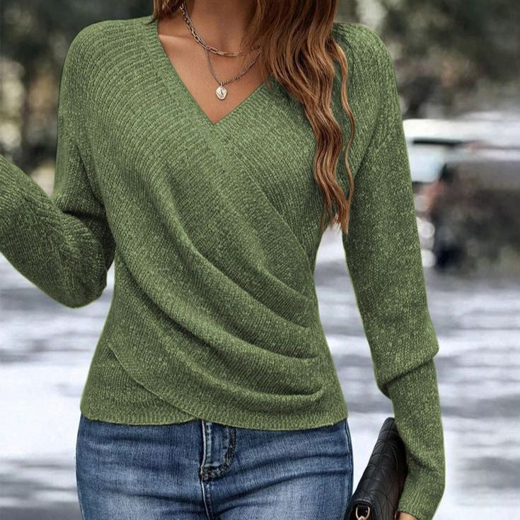Pullis Damen mit elegantem V-Ausschnitt für den Lagenlook