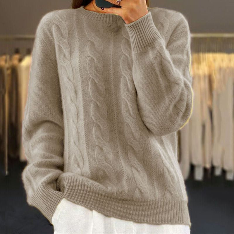 Pullis Damen Winterpullover mit weichem Strick und schmaler Passform