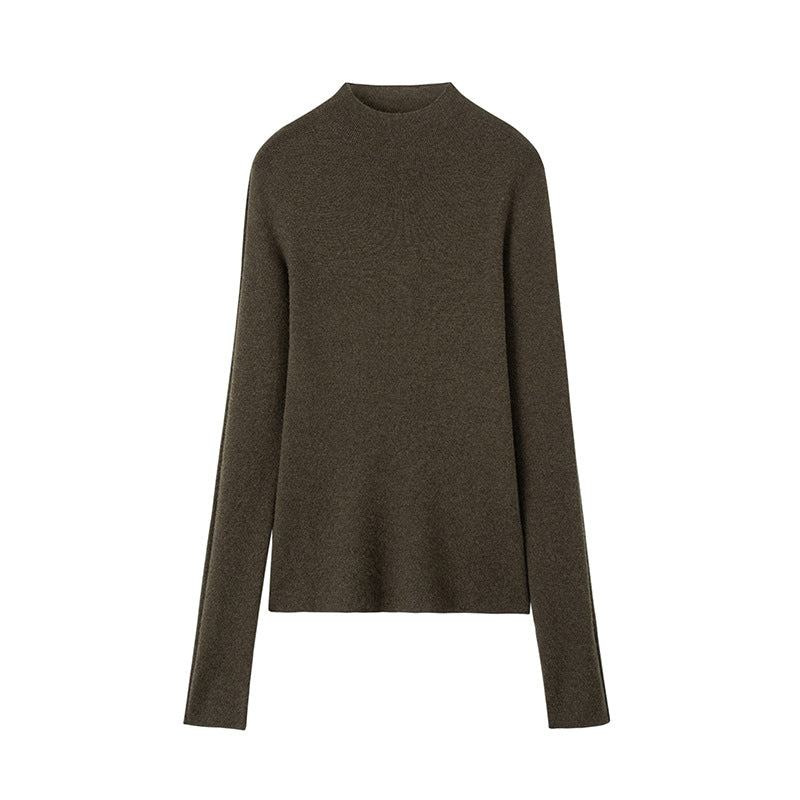Pullover mit Feinstrick und halbhohem Kragen für Damen