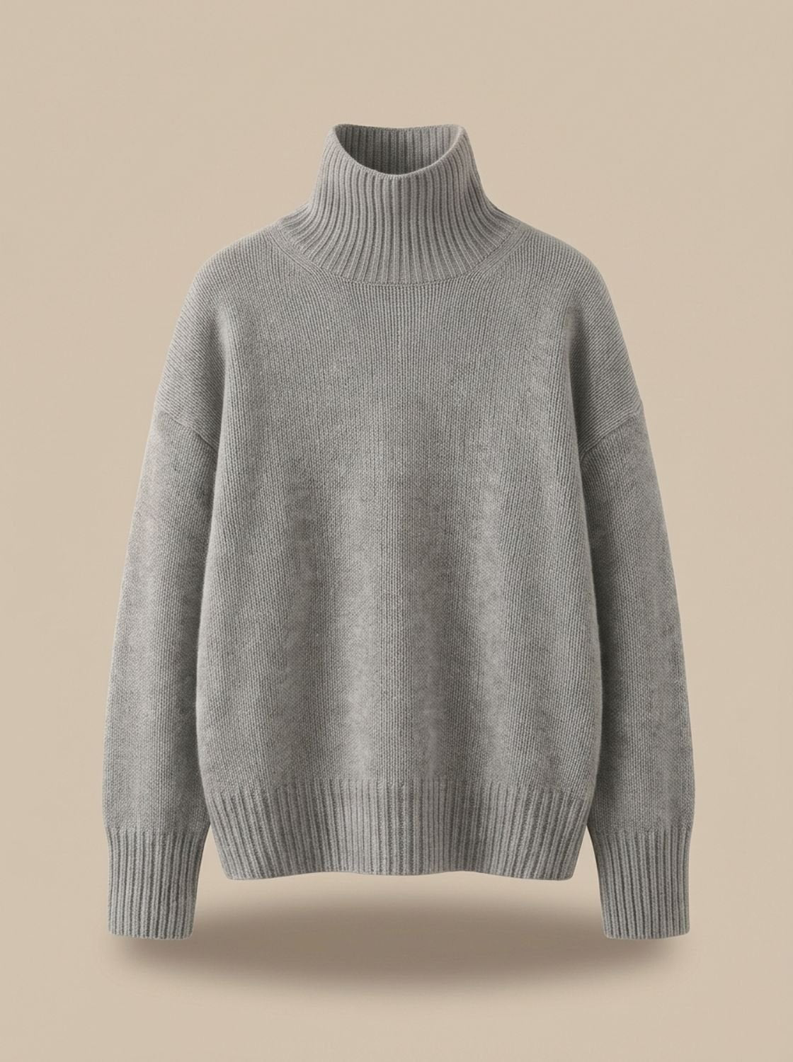 Rollkragenpullover Damen aus reinem Kaschmir, Oversize für Winter