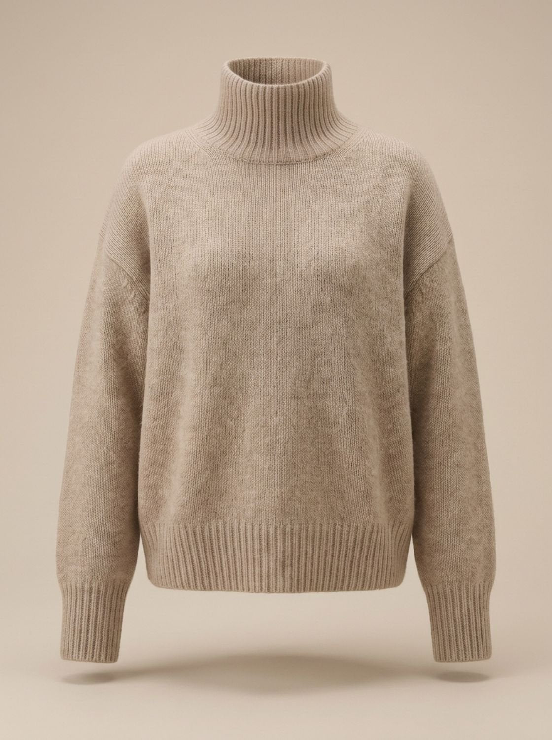 Rollkragenpullover Damen aus reinem Kaschmir, Oversize für Winter