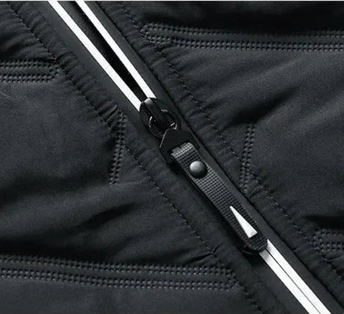 Steppjacke mit Zickzackstruktur und hohem Kragen für Herren - Ansicht 8