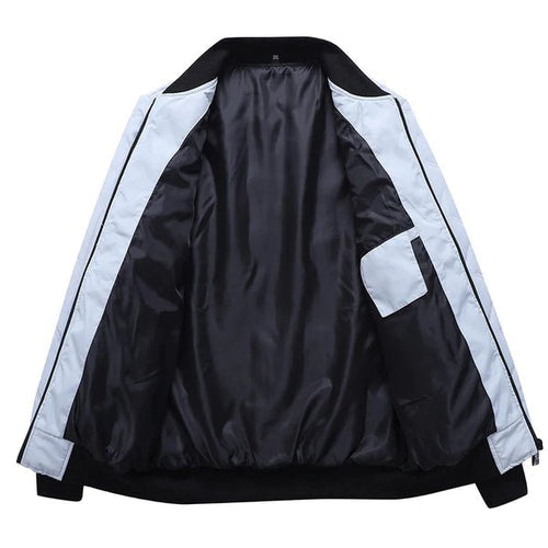 Steppjacke mit Zickzackstruktur und hohem Kragen für Herren - Ansicht 9