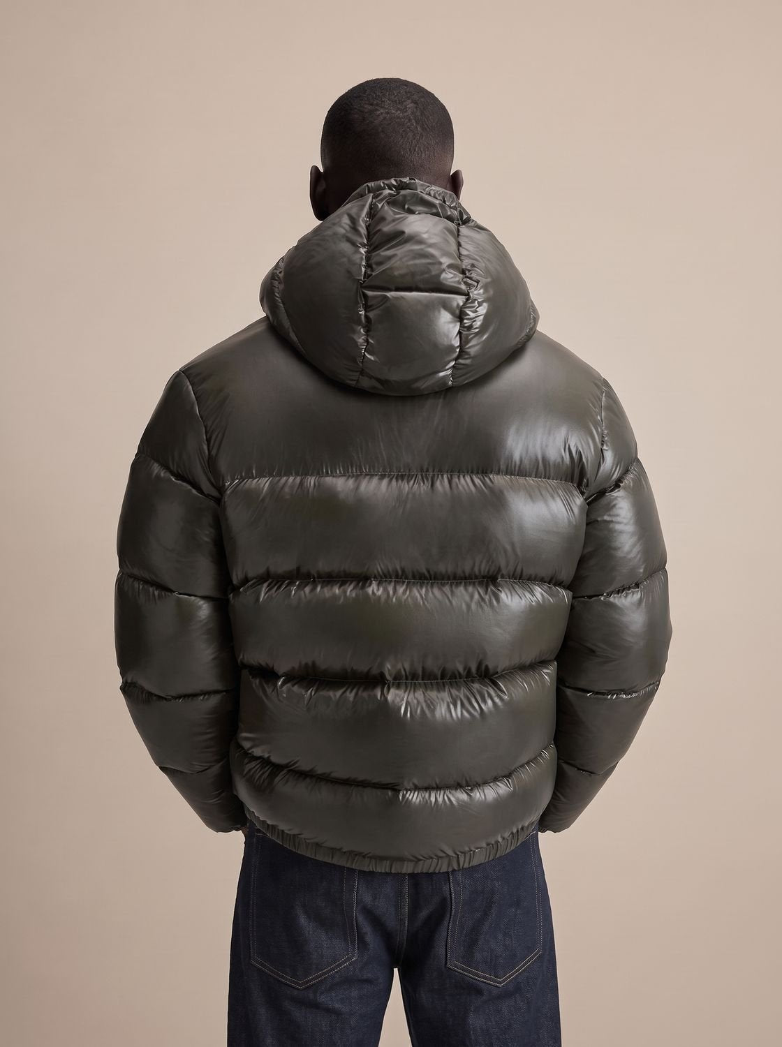 Steppjacke Herren mit Daunenfüllung, wasserabweisend und hüftlang